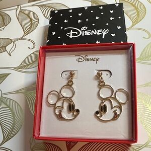 Disney Silver Mickey Mouse Outline Earrings
